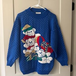Vintage Holiday Sweater. Ugly Christmas Sweater Party.